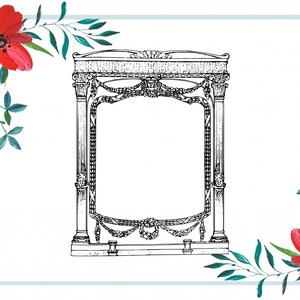 Vintage römischer Rahmen mit Löwen, Vintage Dekorativer Rahmen SVG, Border Rahmen SVG, Dekorative Verzierungen, Vintage Border SVG, Border Clipart