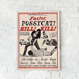 Faster Pussycat 1965 Movie Poster Print, Original Film Poster, Vintage Movie Poster, Cult Classic Posters, Movie Room Poster, Movie Art