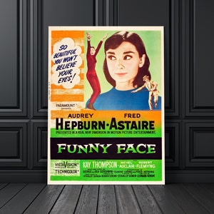 Funny Face Movie 1957 Rare Original Poster, INSTANT DOWNLOAD 3 Sizes, Vintage Movie Poster, Vintage Film Art, Vintage Movie Wall Art,