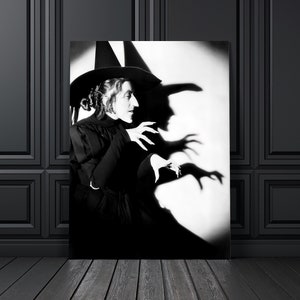 The Wicked Witch of the West Witches of Oz, Wizard of Oz, Scary Witchy Décor, Witch Poster, Vintage Witch Art, Historic Wall Decor image 1