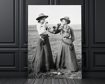 Vintage Cowgirl Women Drinking Photo, Cowgirl Print, Ladies With Liquor, Bar Decor Wall Art, Whiskey Poster, Vintage Photos, Bar Art Print