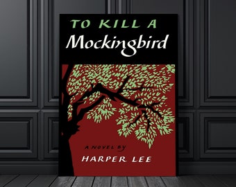 Vintage Zabić Drozda Okładka Książki, Zabić Drozda Plakat Do Wydrukowania, Okładka Książki Harper Lee, Prezenty Literackie, Prezent Dla Miłośników Książek
