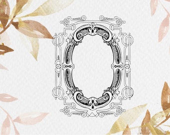 Circle Ornate Frame, Vintage Victorian Decorative Frame, Vector Ornate Geometric, Vector Clipart Border Element, Digital Download SVG PNG