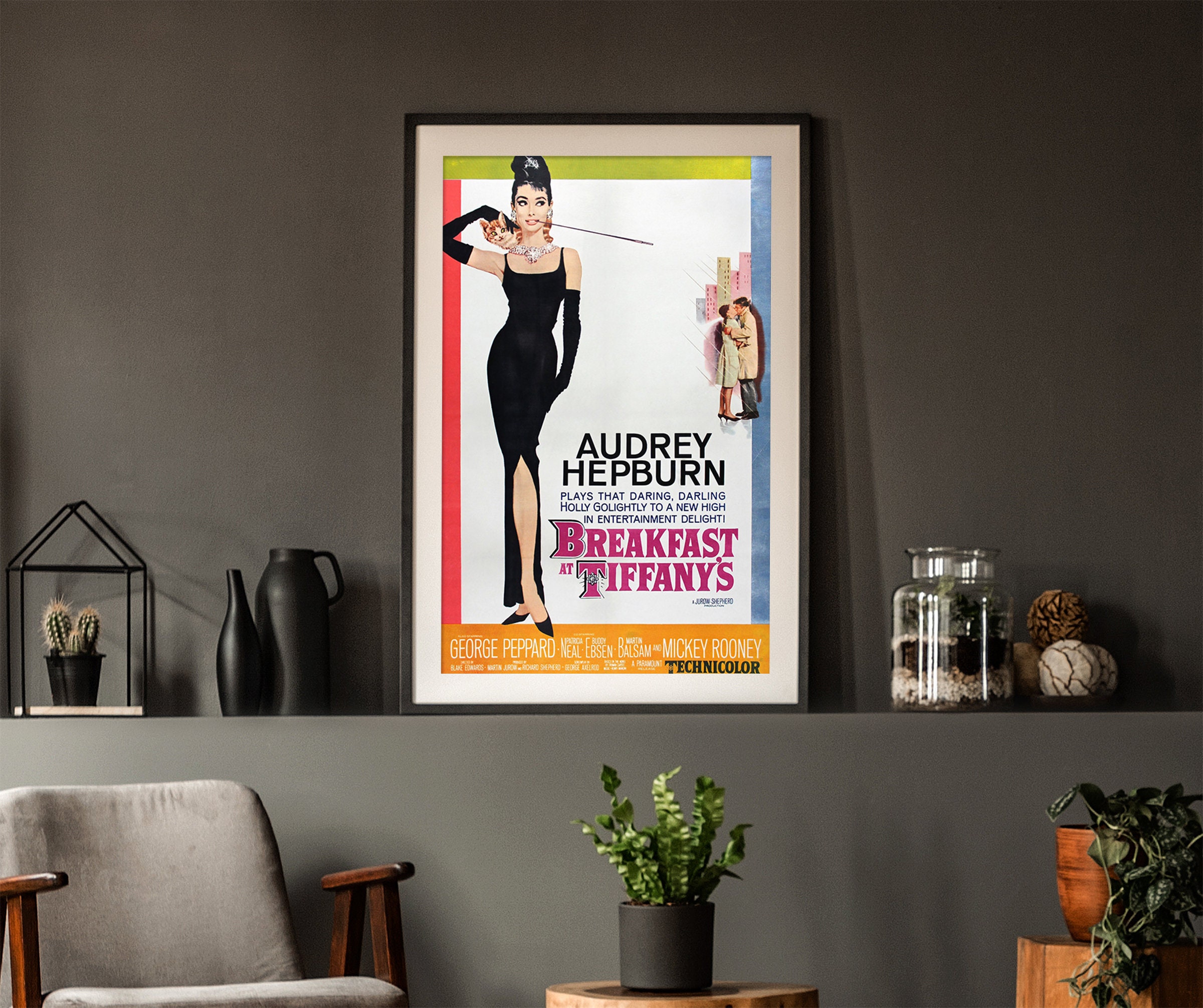 Breakfast At Tiffany's Movie Poster, Vintage Movie Poster