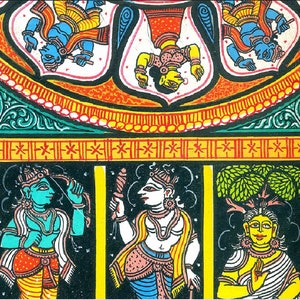 Ilustrações vintage de Dashavatar, arte de parede hindu, presente de inauguração, impressão de arte indiana, pintura hindu, presente hindu, arte hindu, deus hindu imagem 9