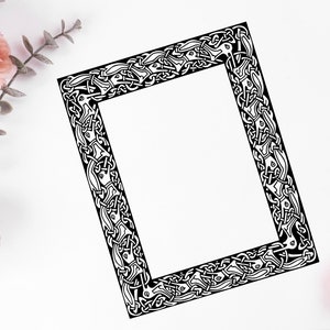 Knotwork Frame With Birds, Knotwork Frame, Vector Graphics, Frame With Birds, Decorative Frame SVG, Celtic Frame svg, Frame Clipart SVG PNG