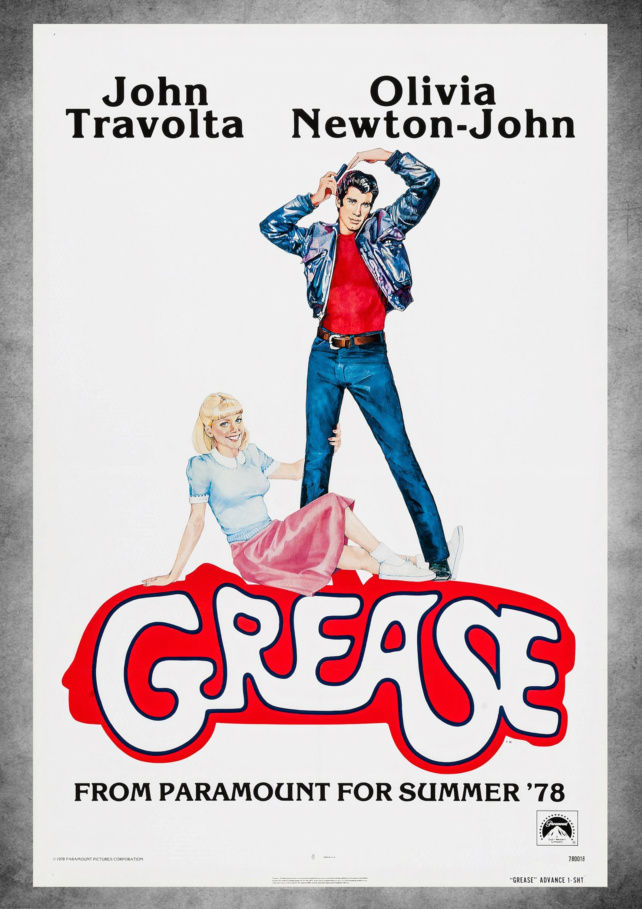 Grease Original Movie Poster 1978 Vintage Movie Poster Print Etsy