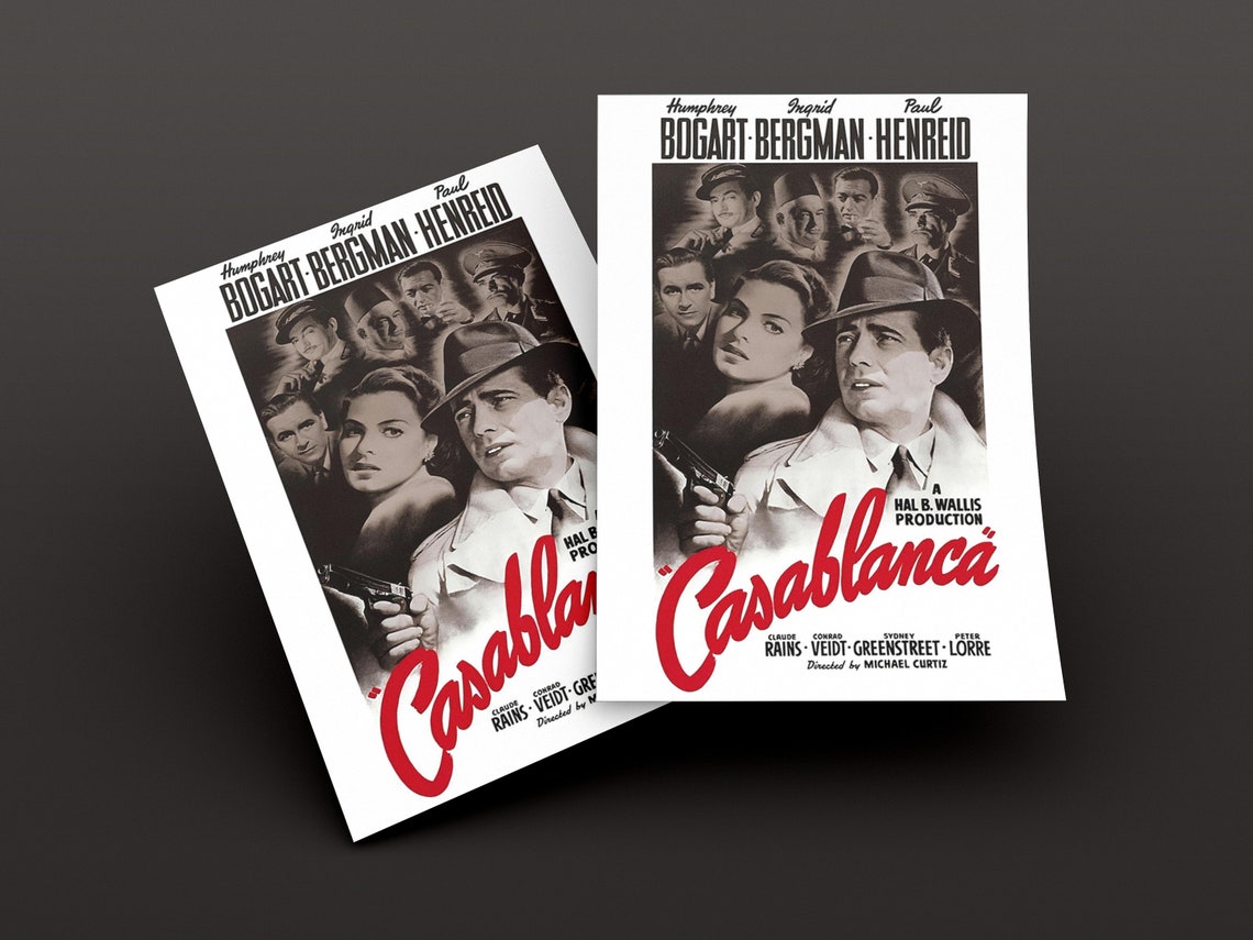 Casablanca Movie Poster 1942 Italian Casablanca Movie Poster - Etsy