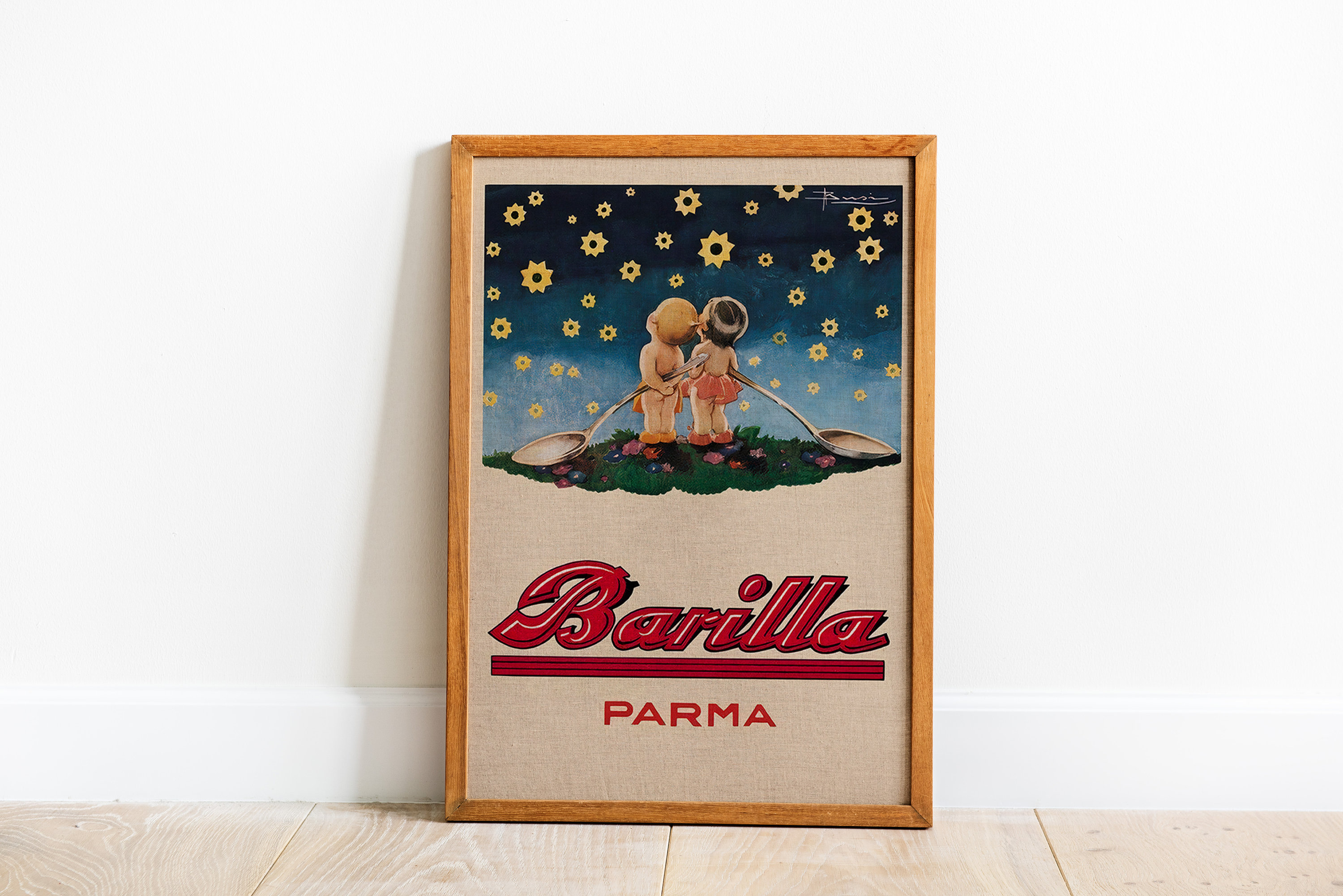 Vintage Barilla Parma Poster, Pasta Barilla Parma Poster