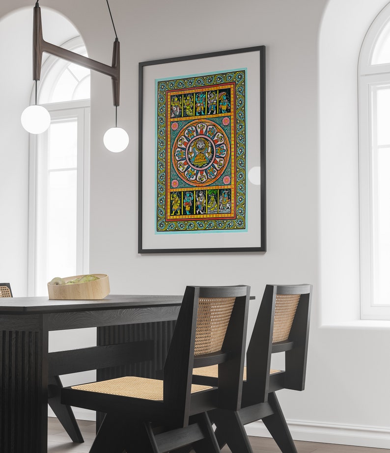 Ilustrações vintage de Dashavatar, arte de parede hindu, presente de inauguração, impressão de arte indiana, pintura hindu, presente hindu, arte hindu, deus hindu imagem 6