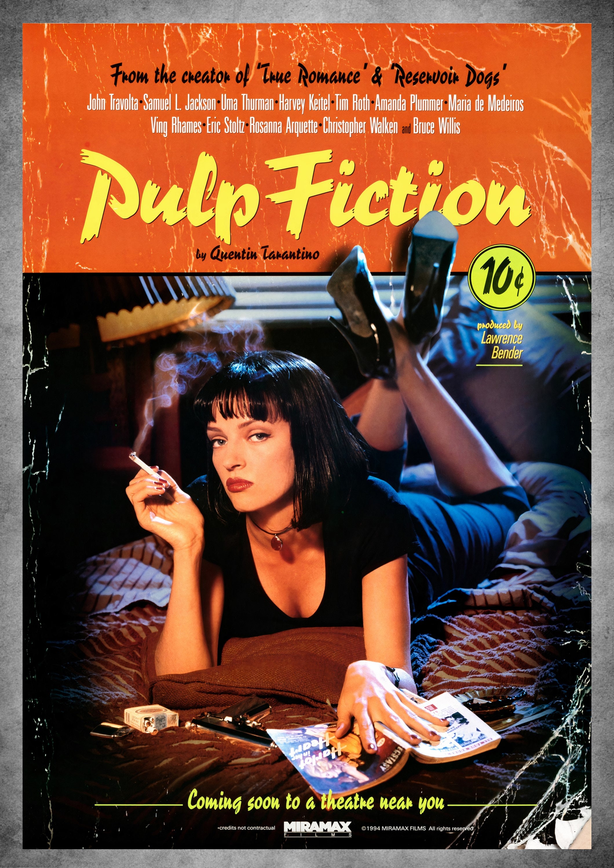 Pulp Fiction Movie Poster, Vintage Movie Poster