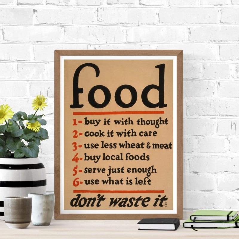 Food Waste Sign - Etsy