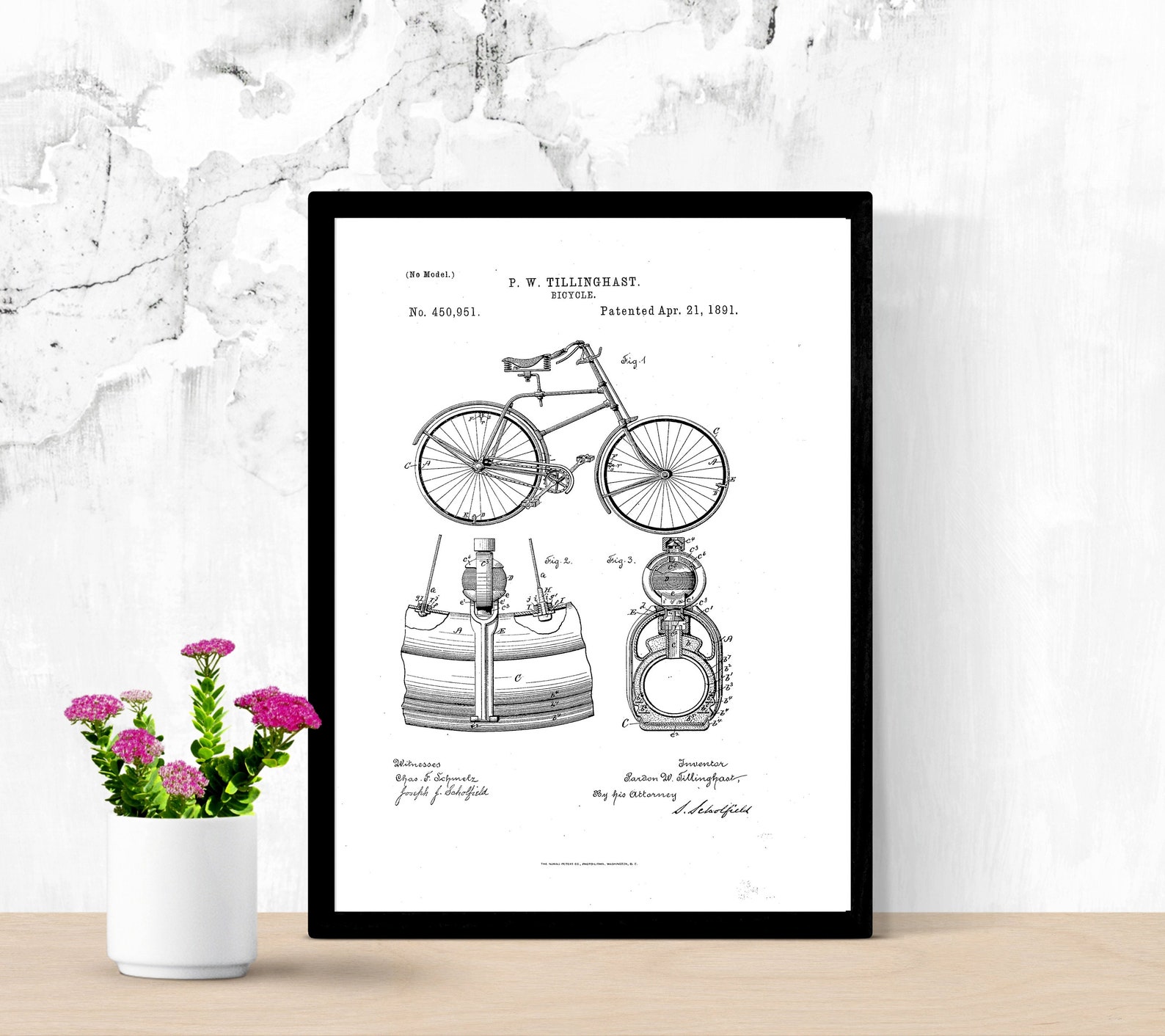 Vintage Bicycle Patent Prints Set of 3 Bicycle Wall Art Etsy UK
