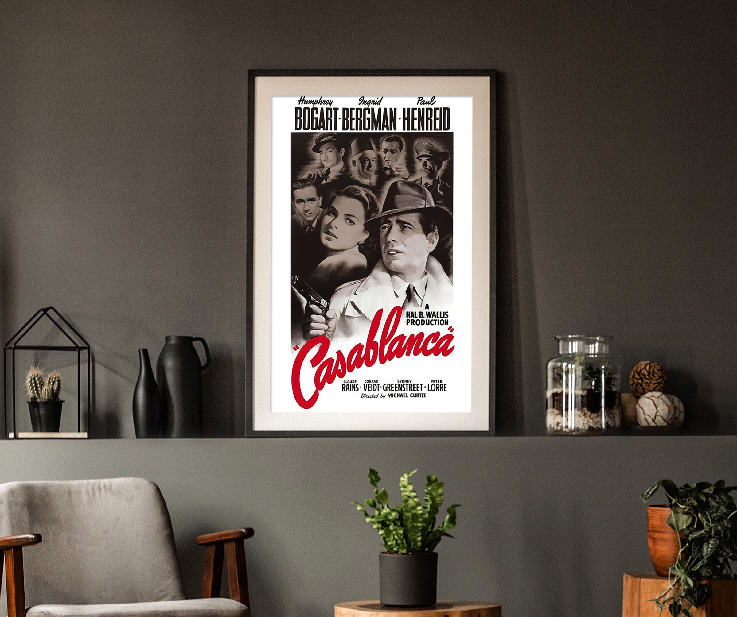 Casablanca Movie Poster 1942, Italian Casablanca Movie Poster, Vintage ...