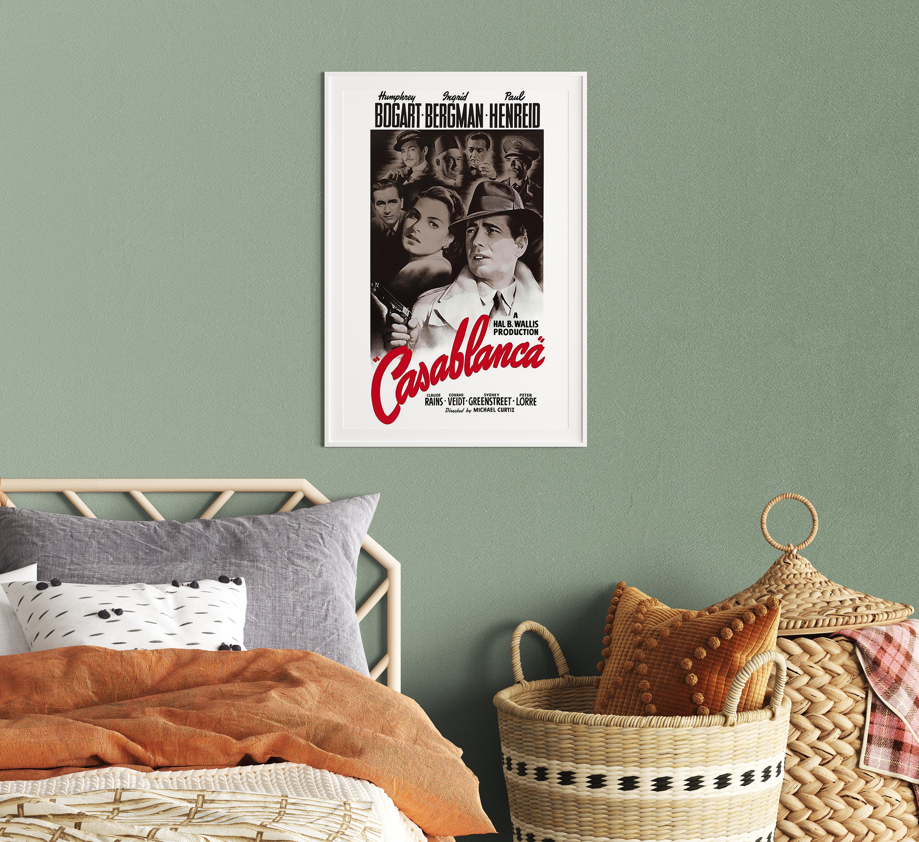 Casablanca Movie Poster 1942, Italian Casablanca Movie Poster, Vintage ...