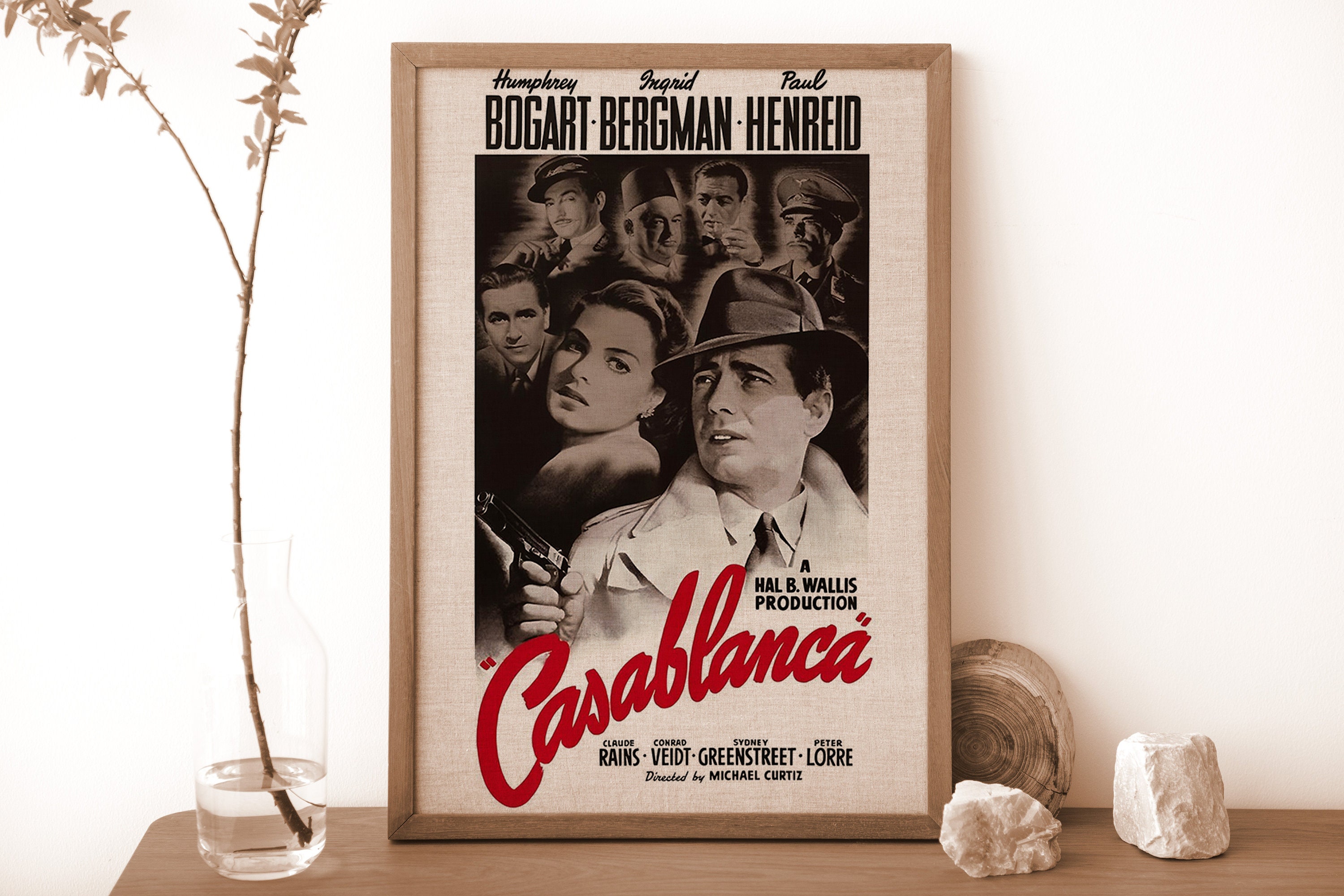 Casablanca Movie Poster 1942, Italian Casablanca Movie Poster, Vintage ...