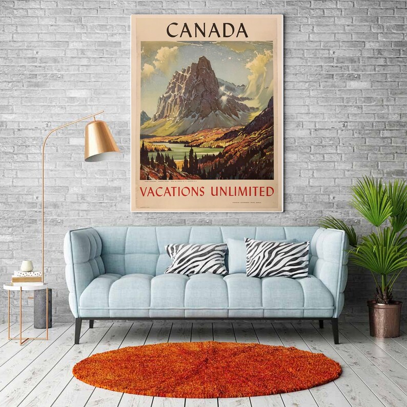 Canada Vintage Travel Poster, Retro Travel Poster, Canada Travel Poster, Canadian Poster, Vintage Travel Poster, Canada Travel Art, retro travel poster, Printable Wall Art, canada print, Digital Download