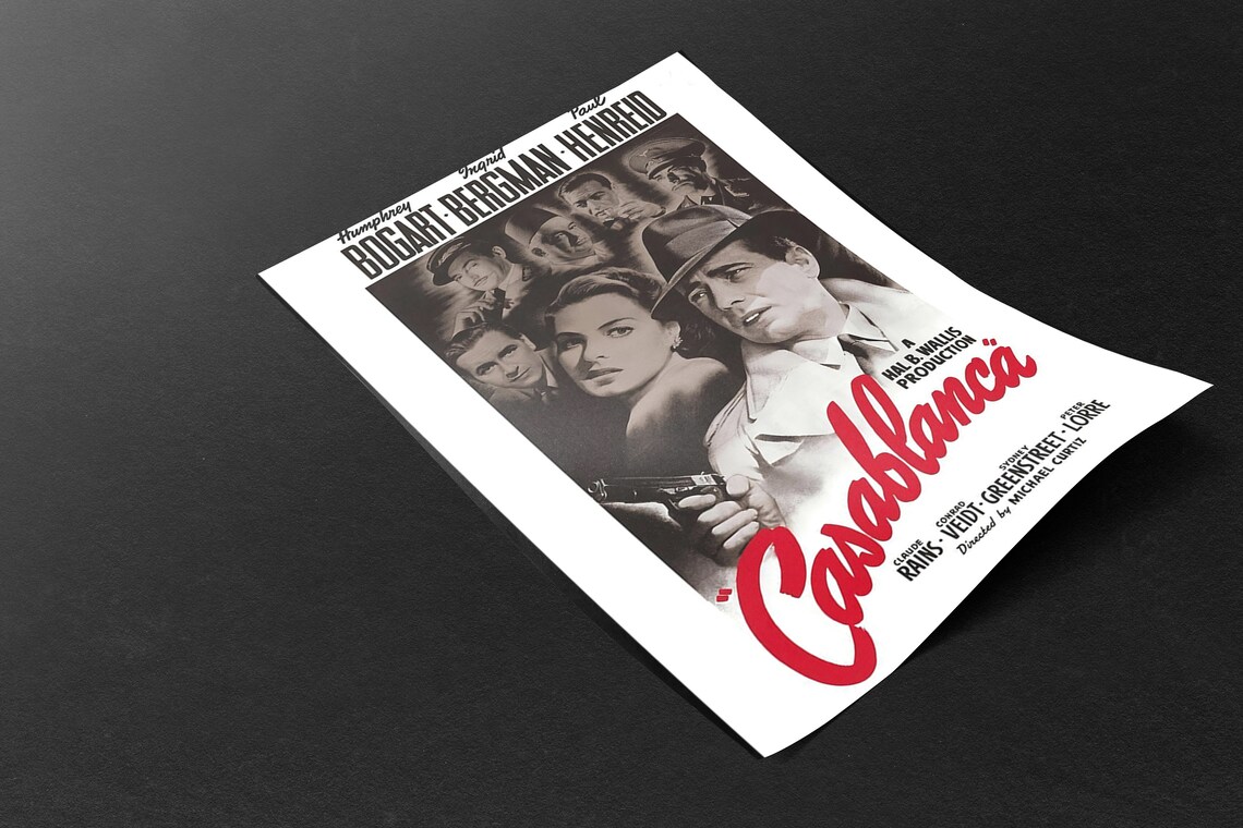 Casablanca Movie Poster 1942 Italian Casablanca Movie Poster - Etsy