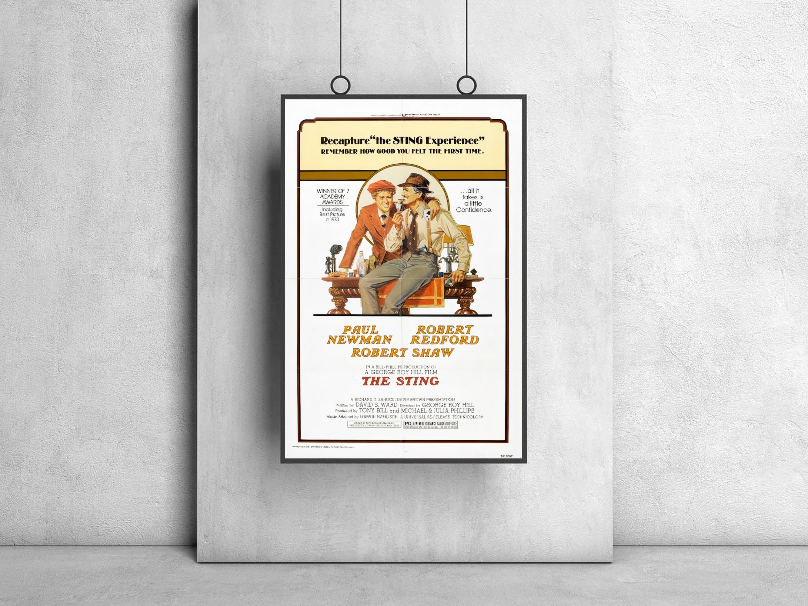 The Sting Movie Poster, Printable Movie Poster, Classic Movie Poster