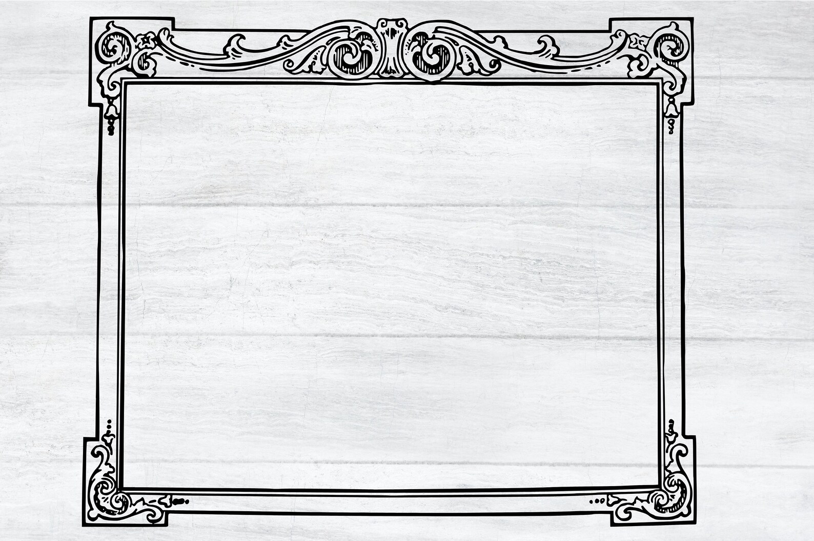 Vintage Victorian Decorative Curly Frame Vintage Frames SVG Etsy España