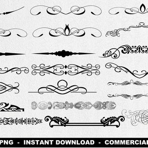 20 diviseurs de texte dessinés à la main SVG Bundle, ornements floraux, fichiers découpés SVG, bordures de texte svg, ornements de texte svg, séparateurs de texte clipart