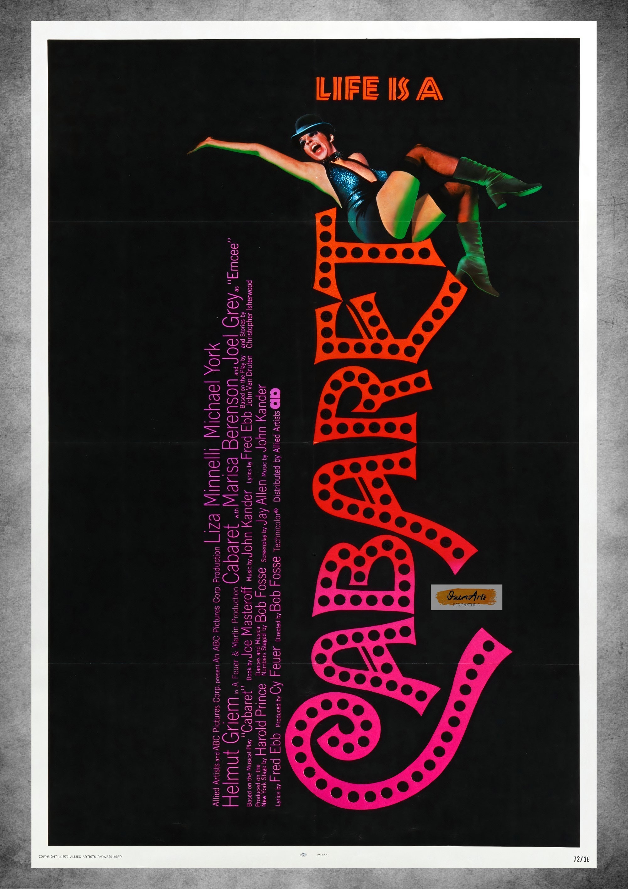 Cabaret Movie Poster, Vintage Movie Poster, Vintage Film Art