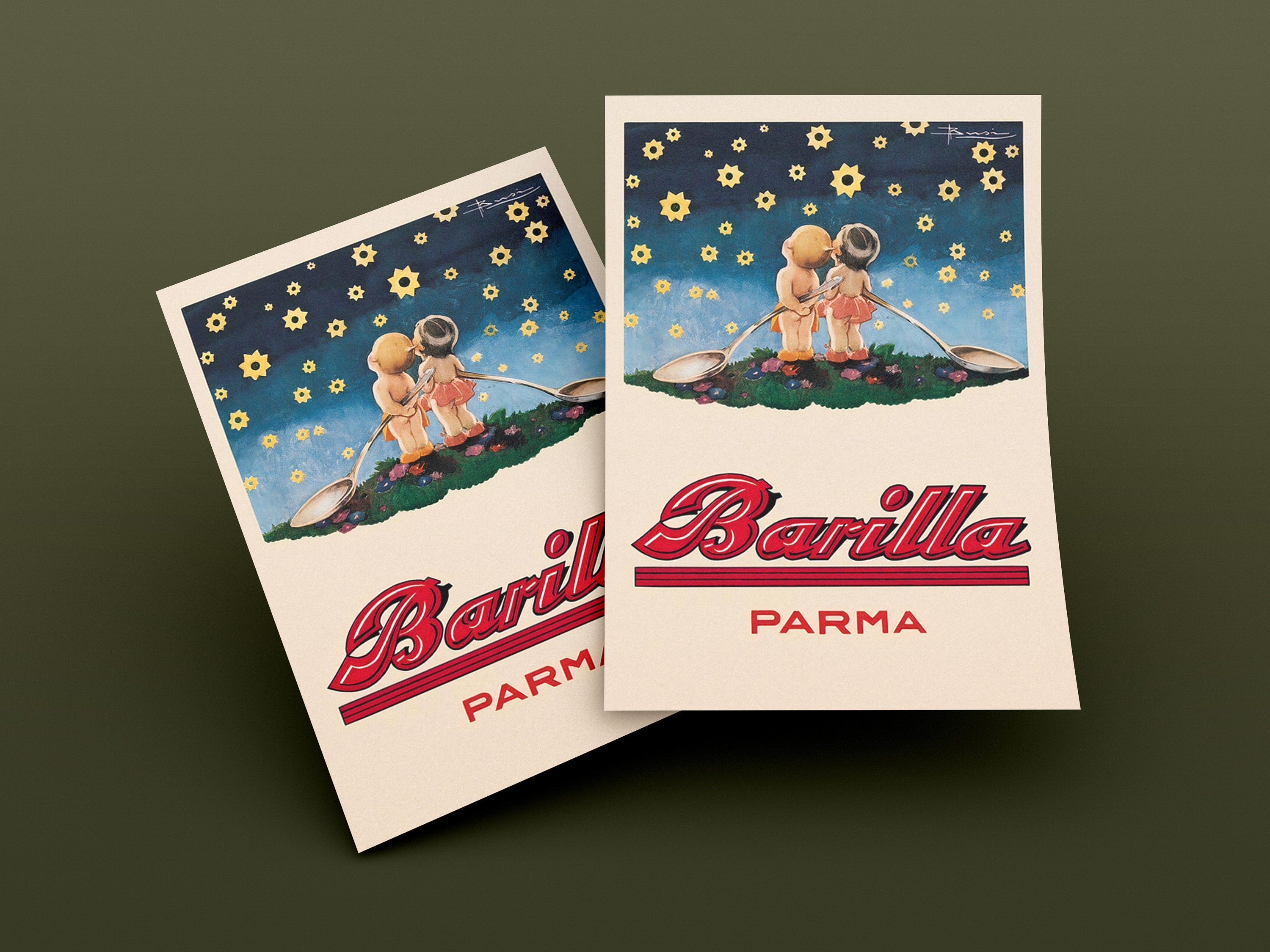 Vintage Barilla Parma Poster, Pasta Barilla Parma Poster