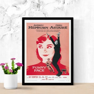 Cara divertida 1957 película original cartel vintage, descarga instantánea 4 tamaños, cartel de película vintage, arte de película vintage, arte de pared de película vintage