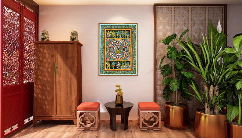 Ilustrações vintage de Dashavatar, arte de parede hindu, presente de inauguração, impressão de arte indiana, pintura hindu, presente hindu, arte hindu, deus hindu imagem 2