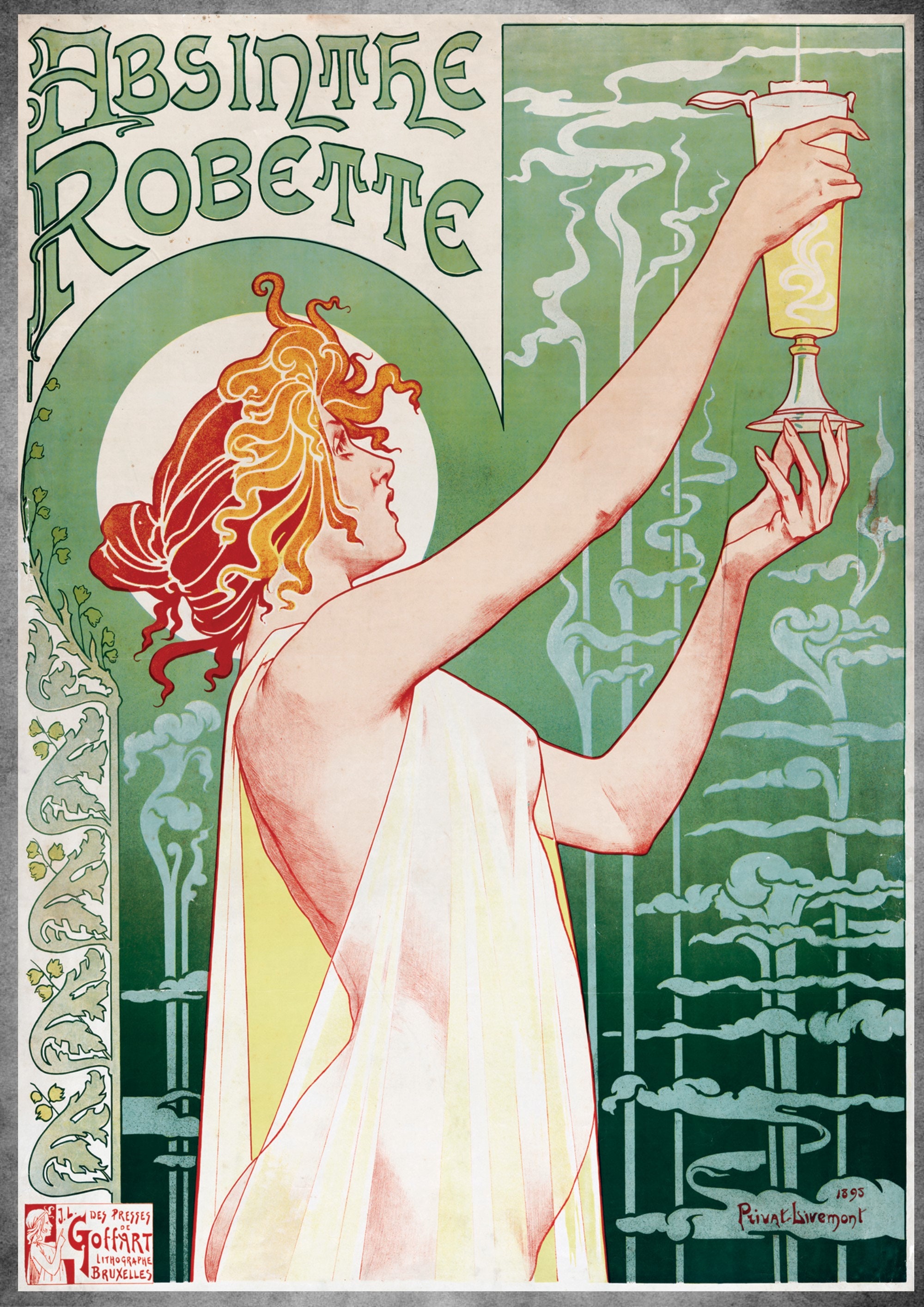 Absinthe Robette 1896 By Henri Privat-Livemont Poster