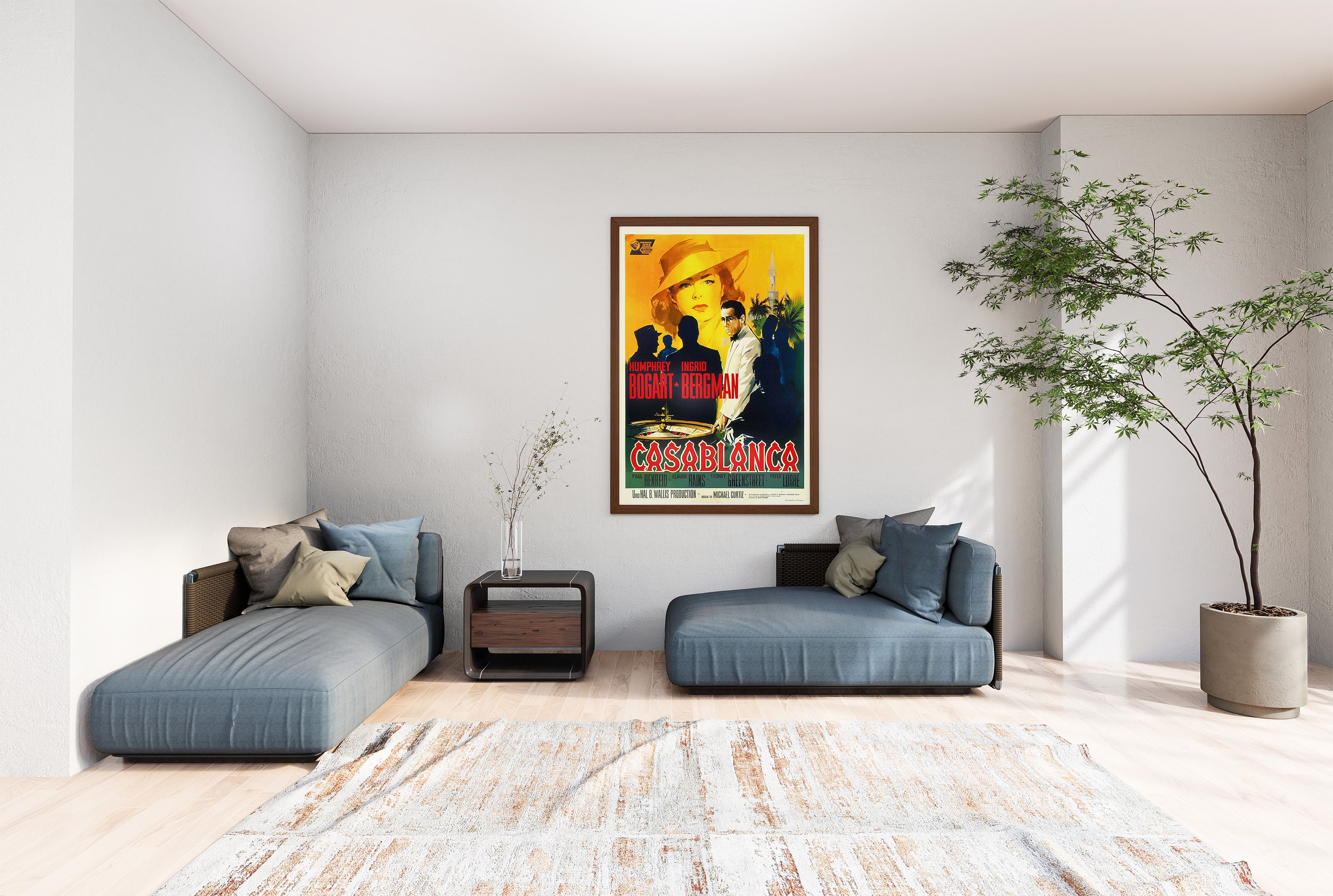 Casablanca Movie Poster 1942, Italian Casablanca Movie Poster, Vintage ...