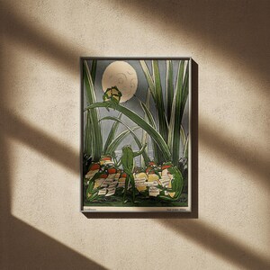 Funny frog room decor instant download poster