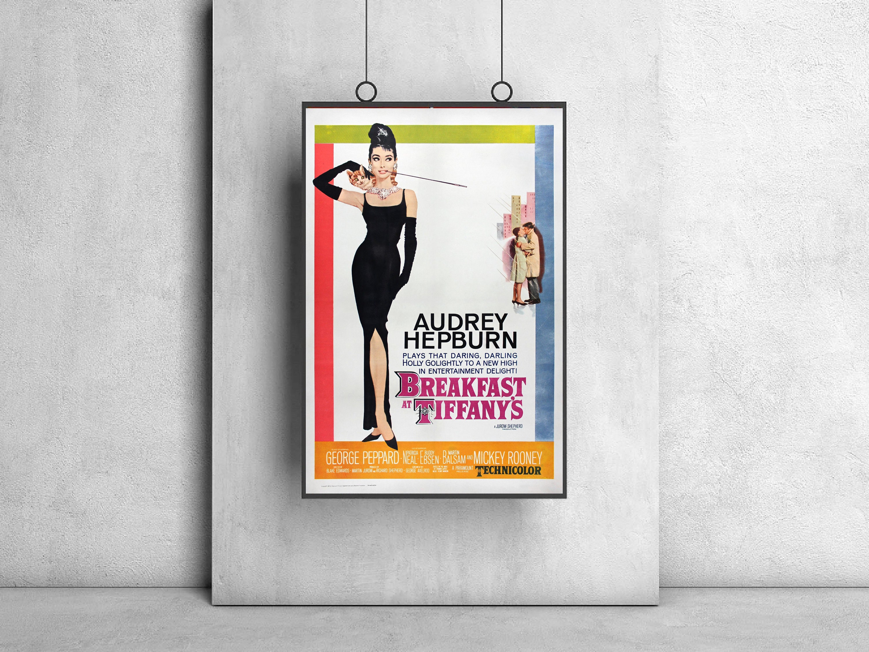 Breakfast At Tiffany's Movie Poster, Vintage Movie Poster