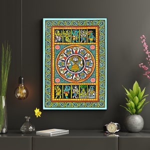 Ilustrações vintage de Dashavatar, arte de parede hindu, presente de inauguração, impressão de arte indiana, pintura hindu, presente hindu, arte hindu, deus hindu imagem 3