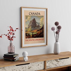 Canada Vintage Travel Poster, Retro Travel Poster, Canada Travel Poster, Canadian Poster, Vintage Travel Poster, Canada Travel Art, retro travel poster, Printable Wall Art, canada print, Digital Download