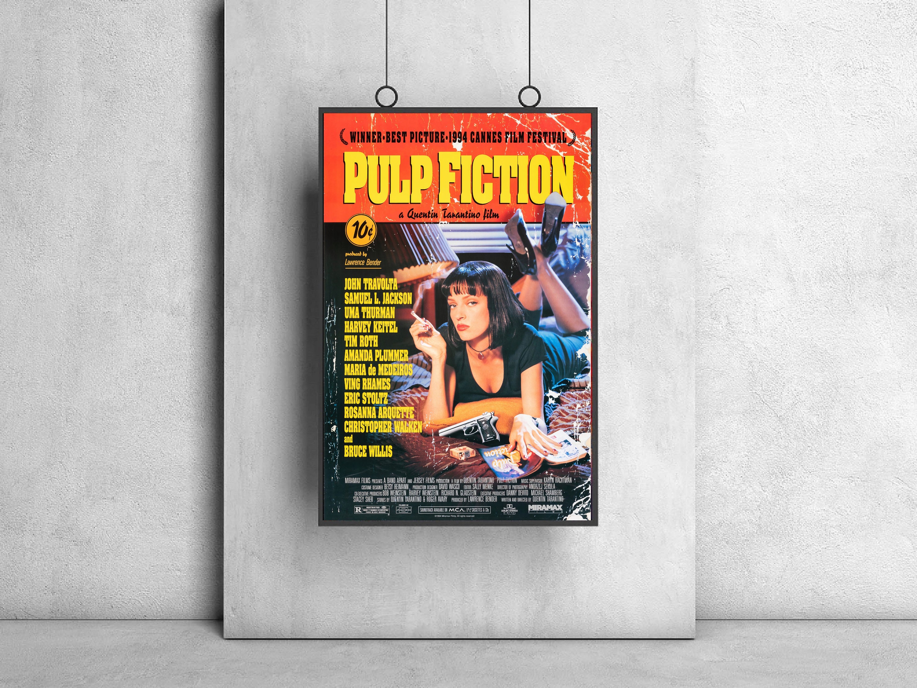Pulp Fiction Movie Poster, Vintage Movie Poster, Vintage