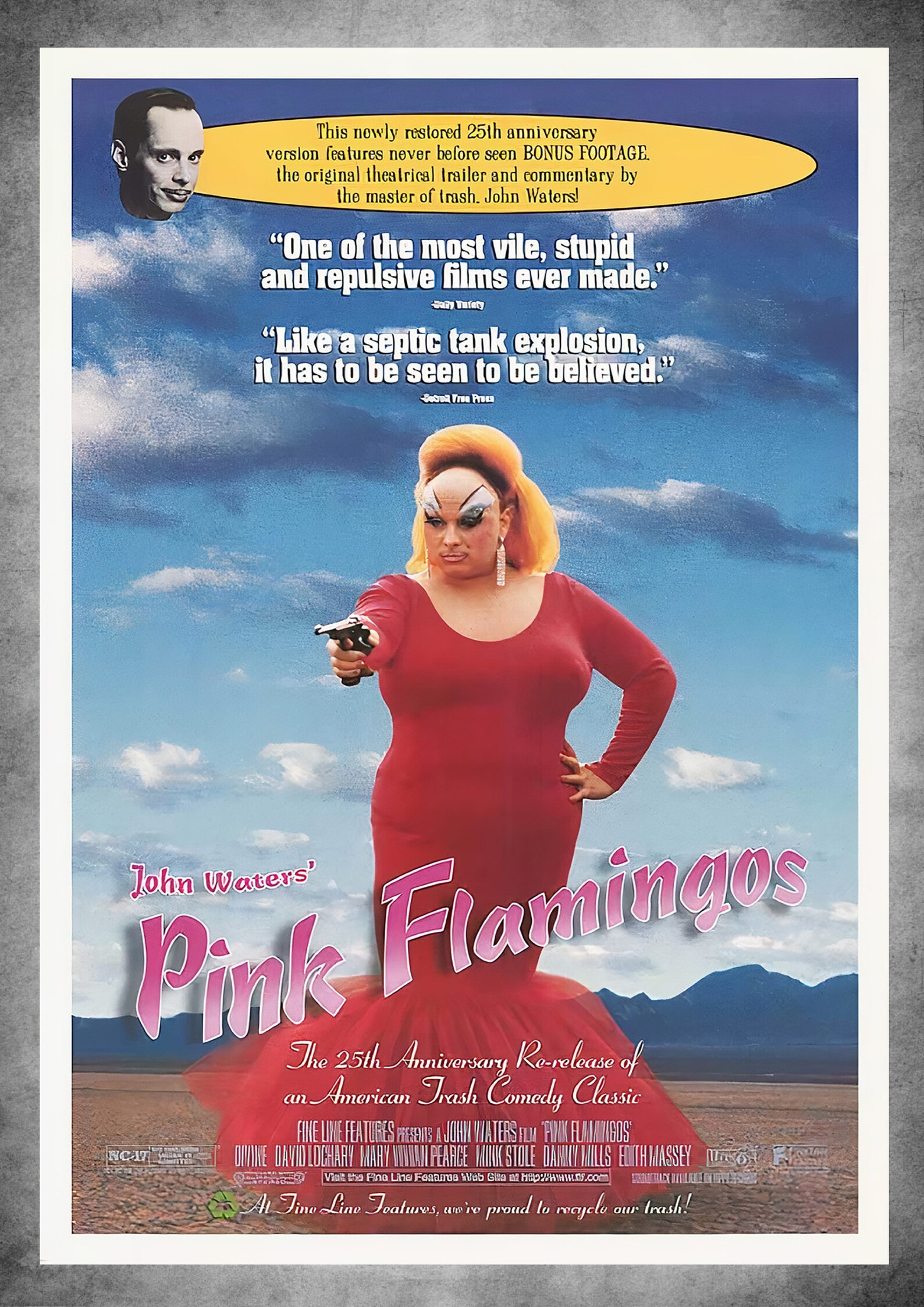 Pink Flamingos Movie Poster 1972 Classic Cinema Vintage | Etsy