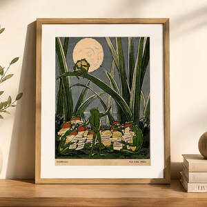 Original Vintage Frog Concert Poster, Singing Frog Chorus Poster, Retro Frog Illustration, Frog Wall Art, Frog Poster, Frog Art Print, Frogs