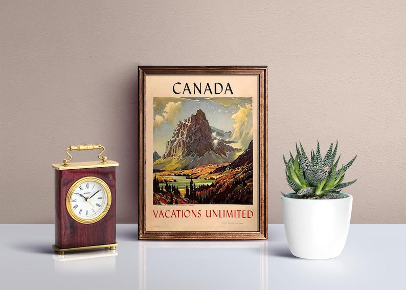 Canada Vintage Travel Poster, Retro Travel Poster, Canada Travel Poster, Canadian Poster, Vintage Travel Poster, Canada Travel Art, retro travel poster, Printable Wall Art, canada print, Digital Download