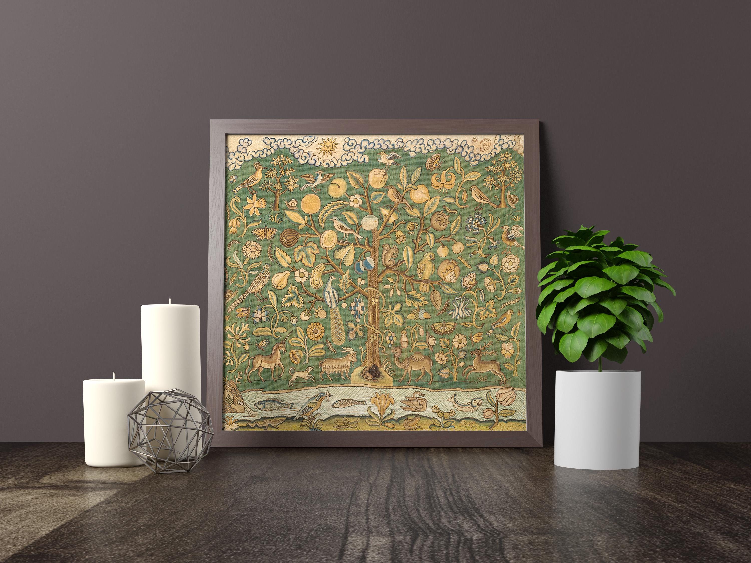 Antique Tree of Life Art Print, Vintage Nature Wall Art, Medieval ...