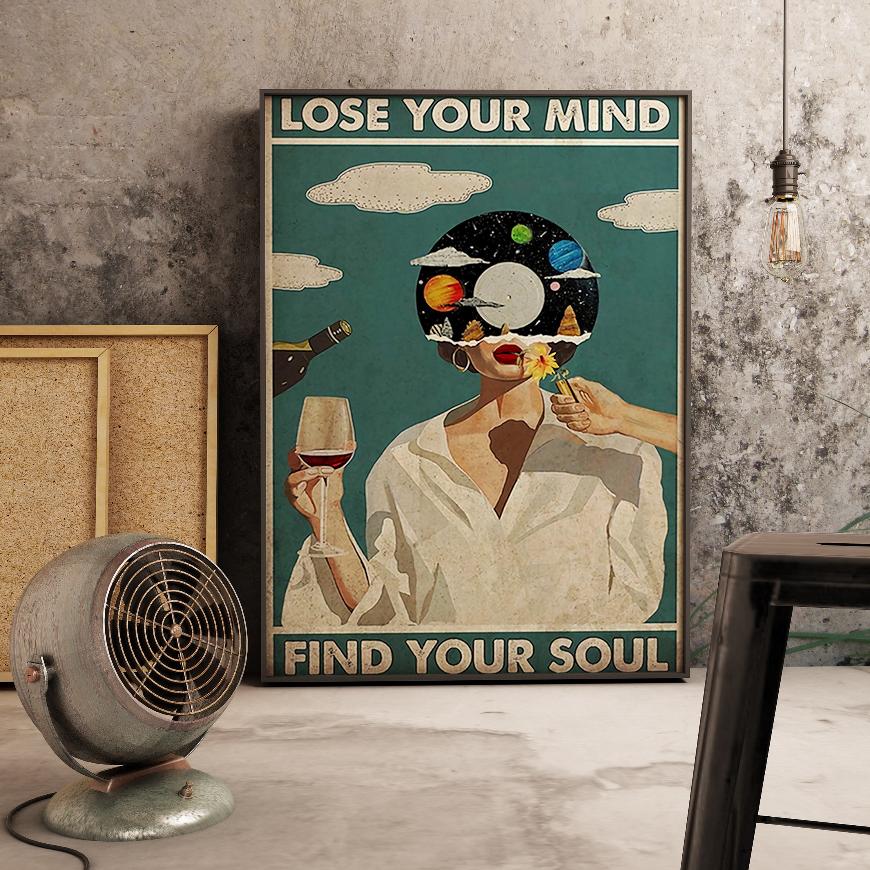 Lose Your Mind Find Your Soul Poster, Vintage Music Poster