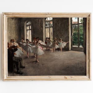 The Rehearsal - Antique Dance Print, Ballerina Art Print, Ballet Wall Decor, Vintage Dancer Print, Dancing Print, Ballerina Wall Art Print