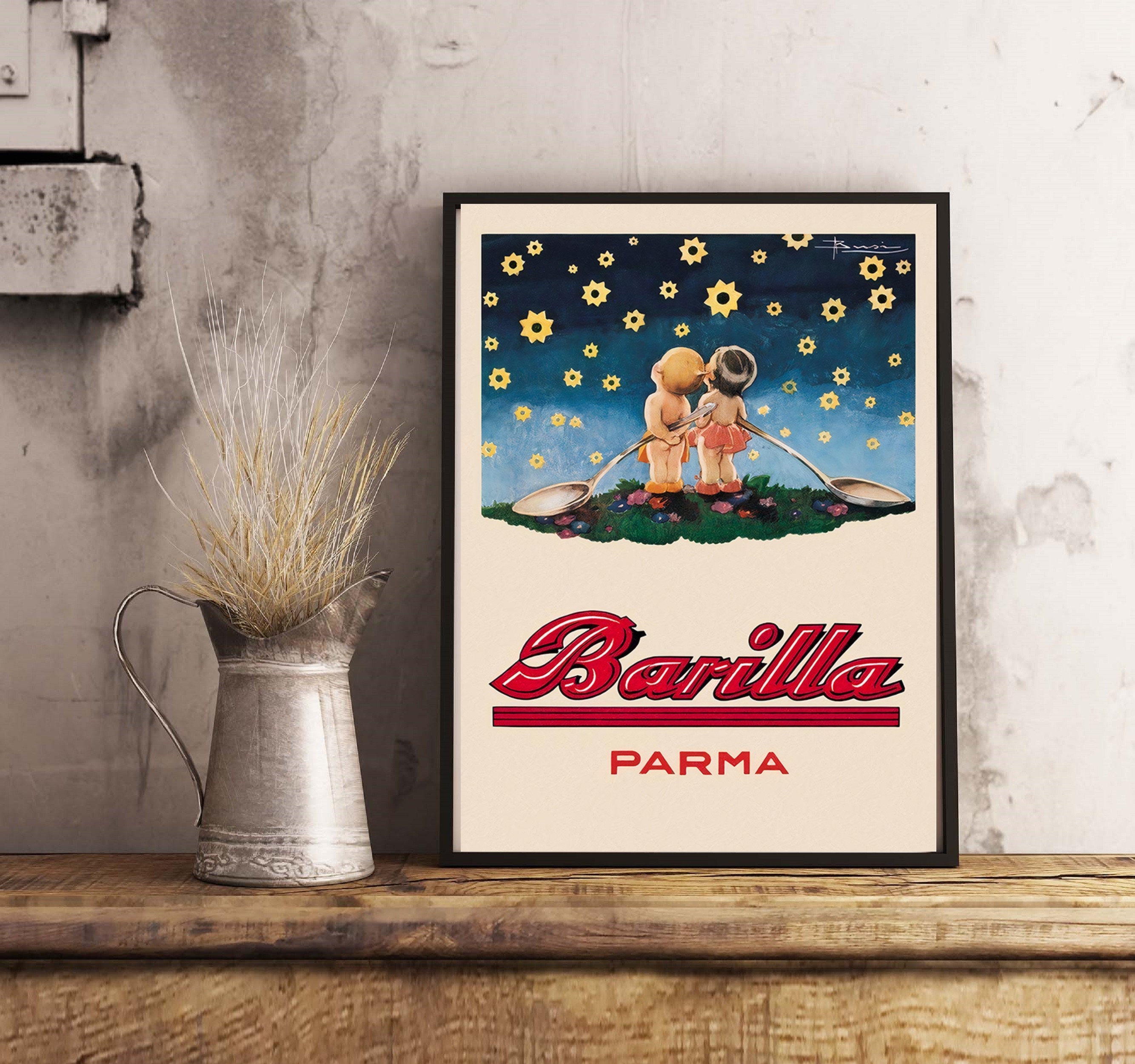 Vintage Barilla Parma Poster, Pasta Barilla Parma Poster