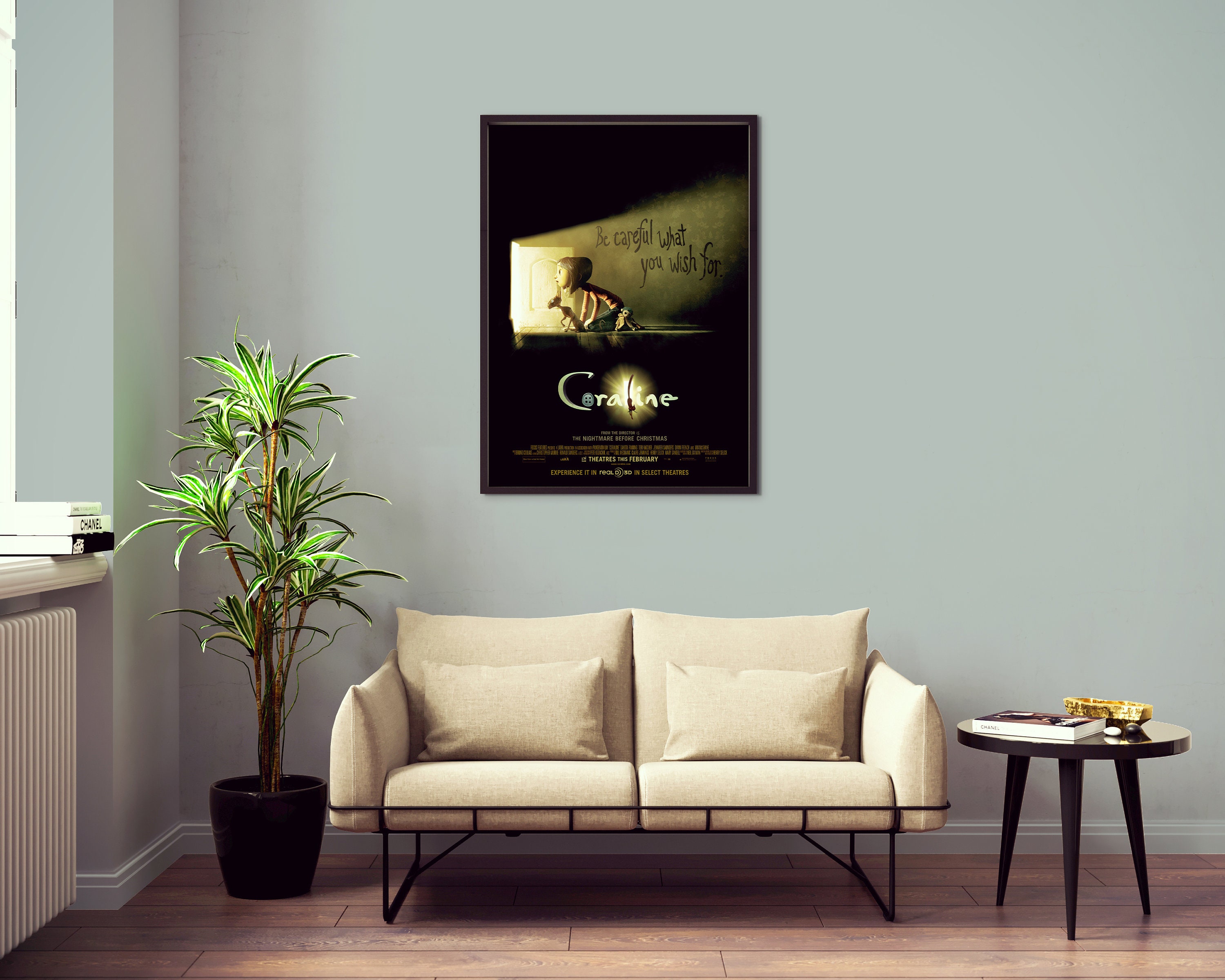 Coraline Movie Poster, Movie Poster Art, Vintage Film Art, Classic Movie  Poster, Retro Movie Poster, Movie Poster Wall Art, Size A2 A3 A4 A5 