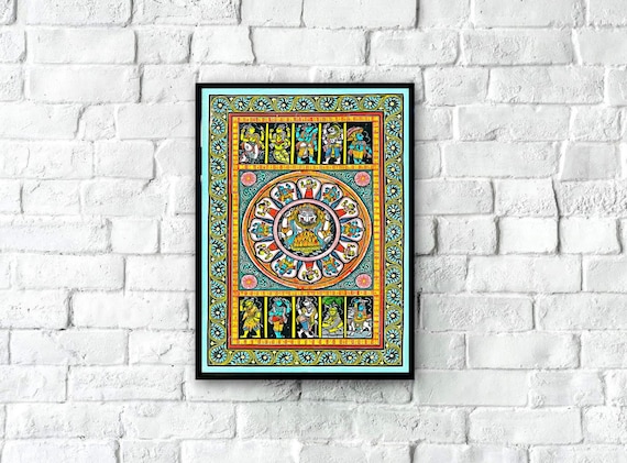 Vintage Dashavatar Illustrations, Hindu Wall Art, Housewarming Gift, Indian Art Print, Hindu Painting, Hindu Gift, Hindu Art, Hindu God