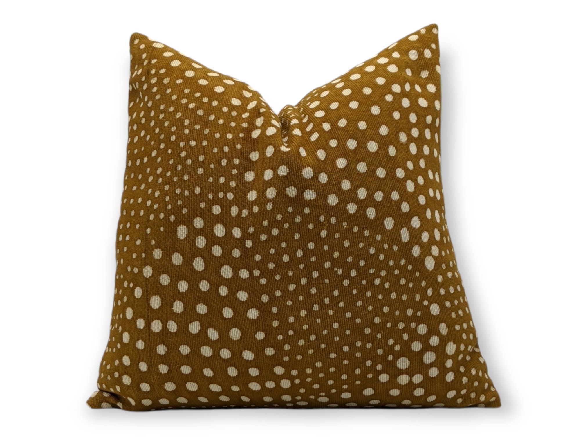 Coussin Bogolan Mudcloth Cushion Coton Blanc Ocre Decoration Boheme Ethnique Djibril