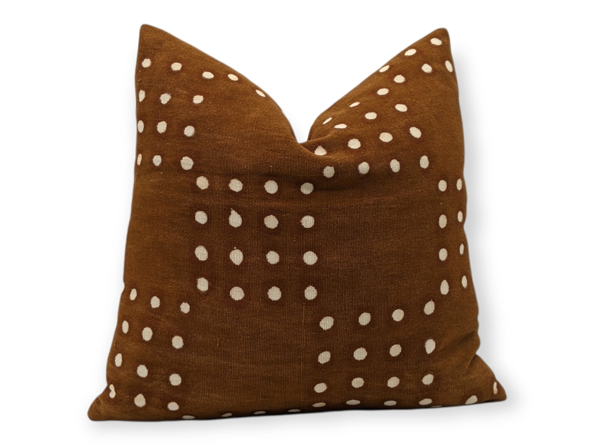 Coussin Bogolan Mudcloth Cushion Marron Decoration Boheme Ethnique Yeleen