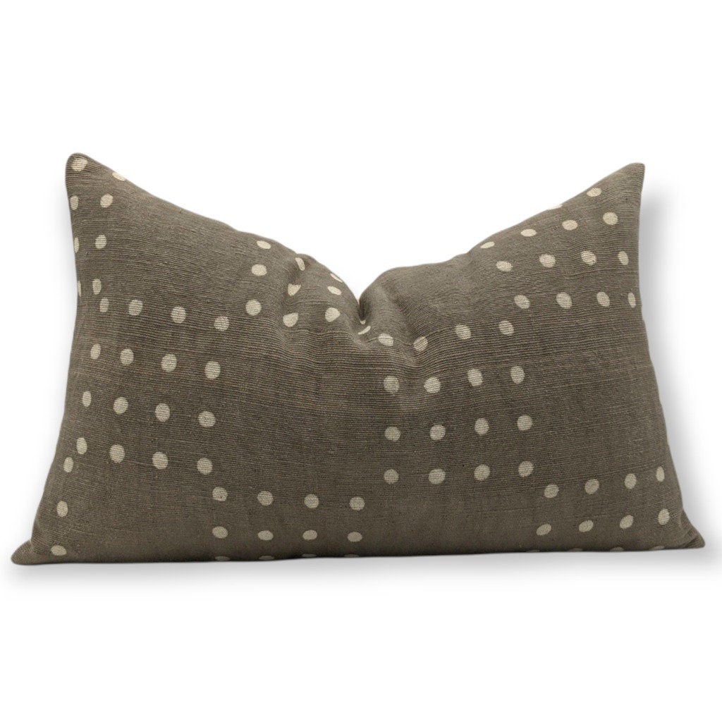 Coussin Bogolan Coton Gris Decoration Boheme Ethnique Yeleen