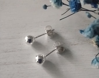 Silver Stud Earrings, Sterling Silver Studs, Plain Studs, Silver Ball Studs, Gift For Her
