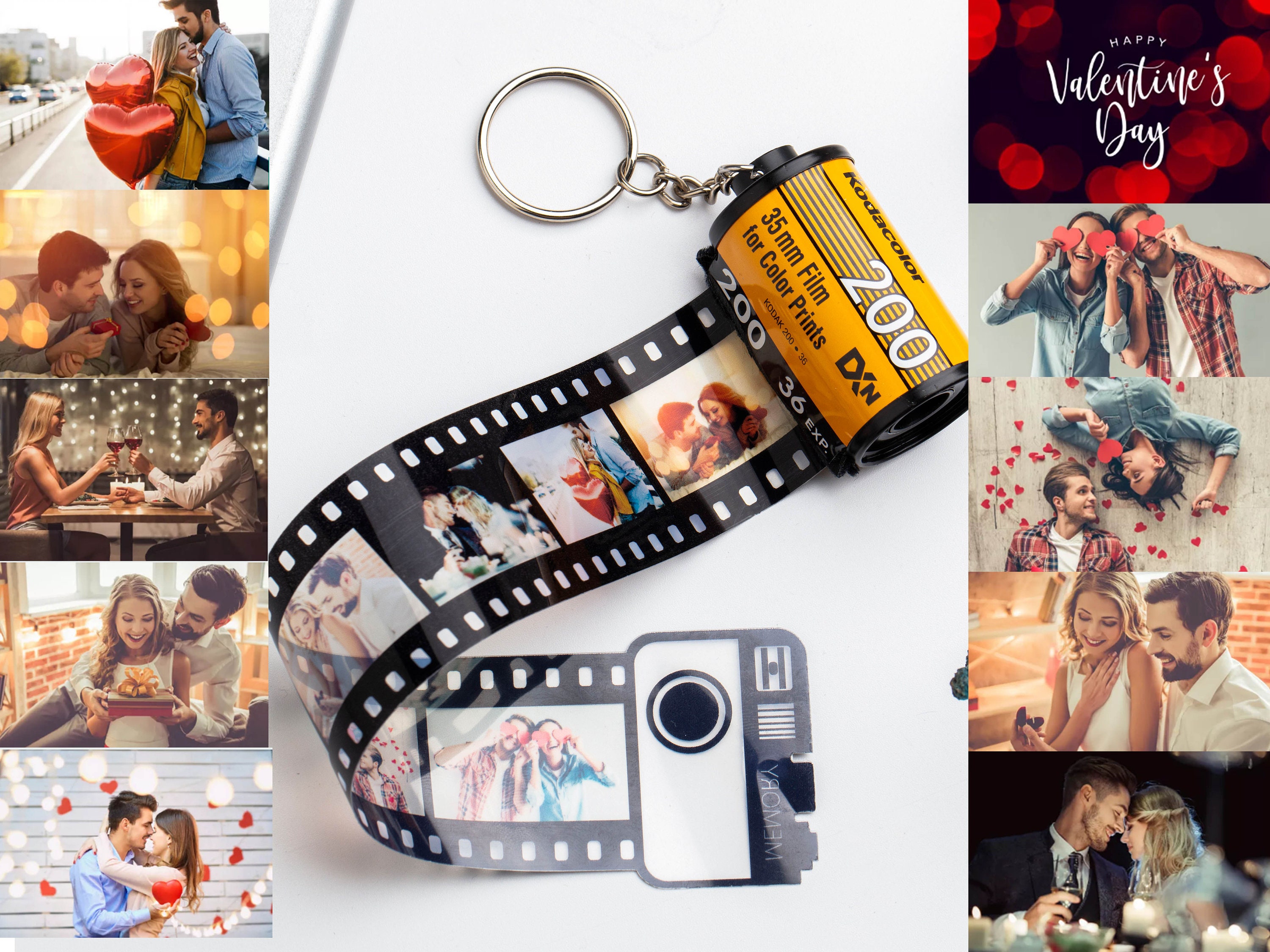 Personalized Photo Film Camera Roll Keychain Valentine Gift Etsy